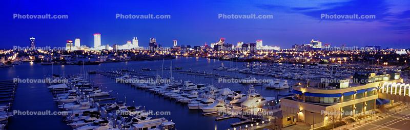 Atlantic City Panorama, Docks, Harbor, Port