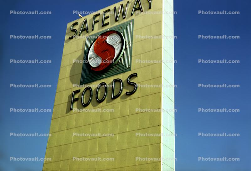 Safeway Foods Signage, Marquee, Newark, 1950s