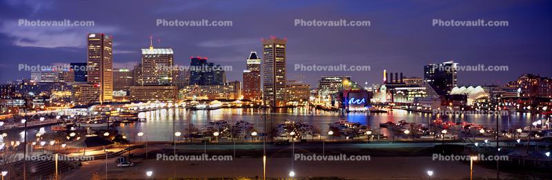 Downtown Baltimore Panorama, Cityscape, Skyline
