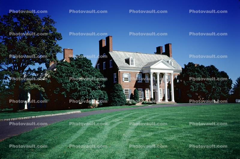 Home, House, Building, Mansion, Lawn, Trees, Chimney