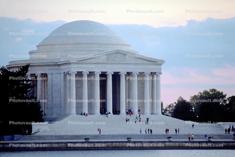 Jefferson Memorial, building, dome, steps, stairs