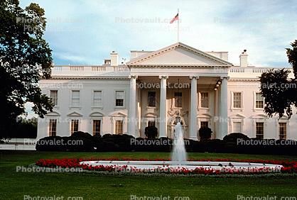 White House, Water Fountain, aquatics, Exterior, Outdoors, Outside