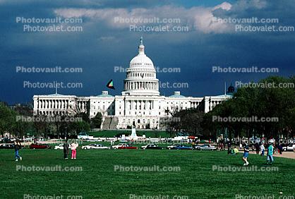 The National Mall, cars, United States Capitol