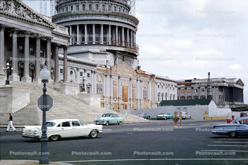 Cars, automobile, vehicles, reconstruction, 1950s