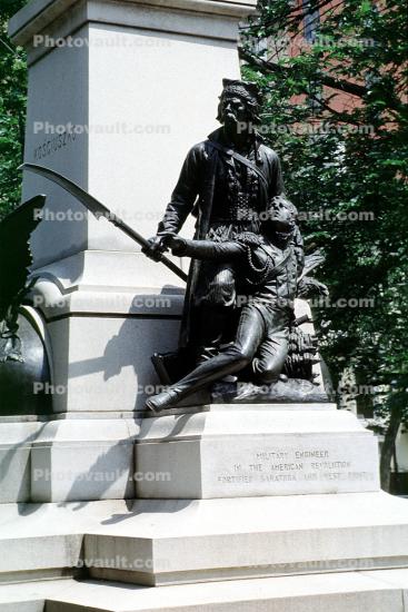 Kosciuszko Memorial, statue, Saratoga, Lafayette Park, Andrzej Tadeusz Bonawentura Kosciuszko (1746 ? 1817), Statue, Statuary, Sculpture, art, artform