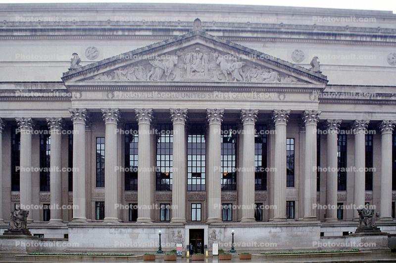 Archives of the United States of America, Government Building, Columns