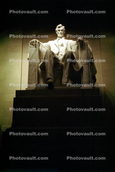 Lincoln Memorial, Statue, Statuary, Figure, Sculpture, art, artform, 1950s