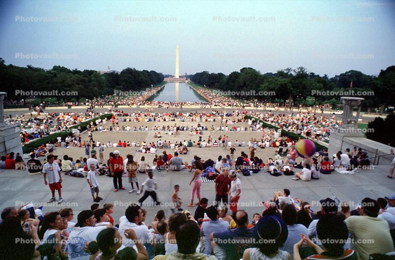 The Reflecting Pool, Crowds, Crowded, people, summertime, summer
