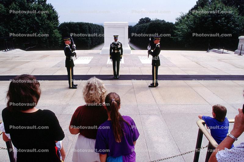 Tomb of the Unknown Soldier, rifle, attention, Arlington National Cemetery