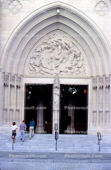 Entrance, stairs, steps, Washington National Cathedral