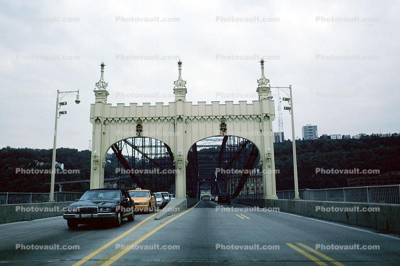 Smithfield Street Bridge, Cars, automobile, vehicles, Pittsburgh