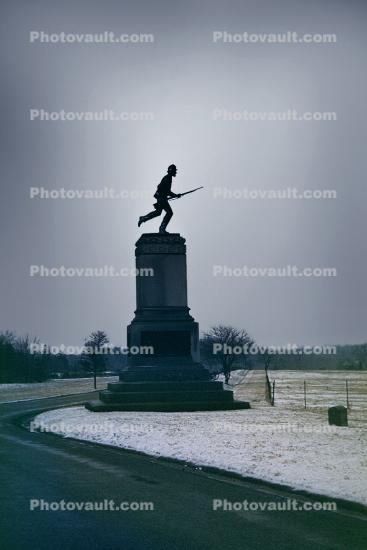 Statue, Memorial, Soldier, Gettysburg