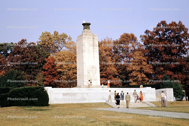 main Gettysburg monument for all soldiers, with perpetual flame, Eternal Flame, Gettysburg