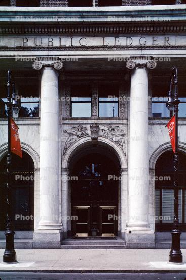 The Curtis Publishing Company, buildings, column, Public Ledger