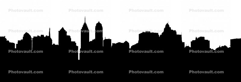 Philadelphia Cityscape silhouette, logo, shape