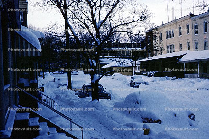 Snow, Cold, Ice, Cars, automobile, vehicles, 1950s