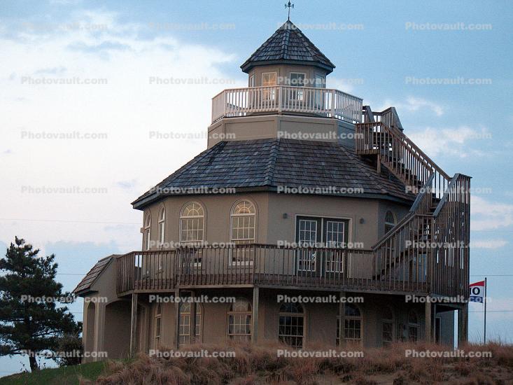 house, housing, single family dwelling unit, abode, unique building, near Sanderrling, Outer Banks, North Carolina