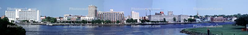 Cape Fear River, Riverfront, Downtown, Wilmington, North Carolina, Panorama