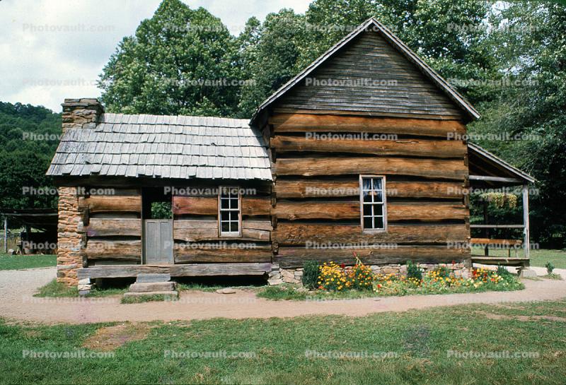 Log Cabin House, Home, Building