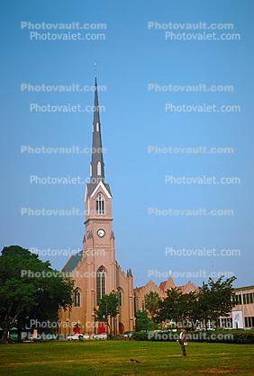 Church, Steeple, Tower, Charleston, May 1969, 1960s