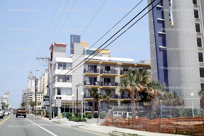 Beachfront Buildings along the road, Poindexter Resort, Myrtle Beach