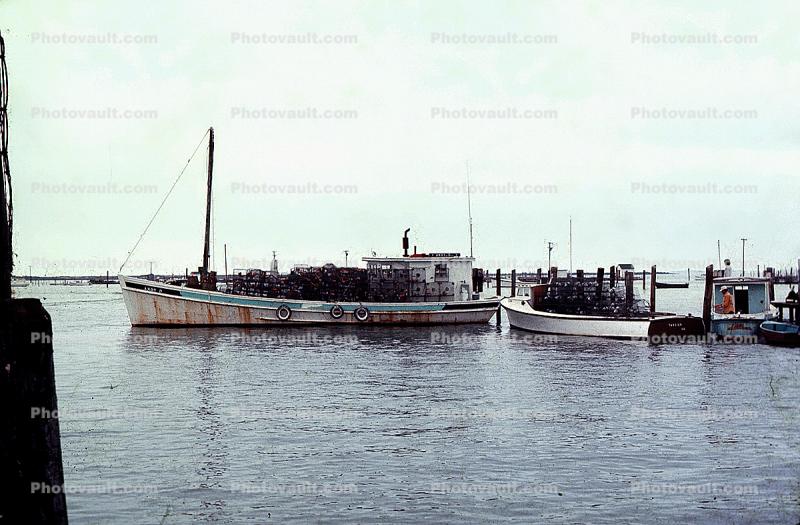 Tangiers Island, Crabbing Boats, Harbor, Docks, July 1974, 1970s