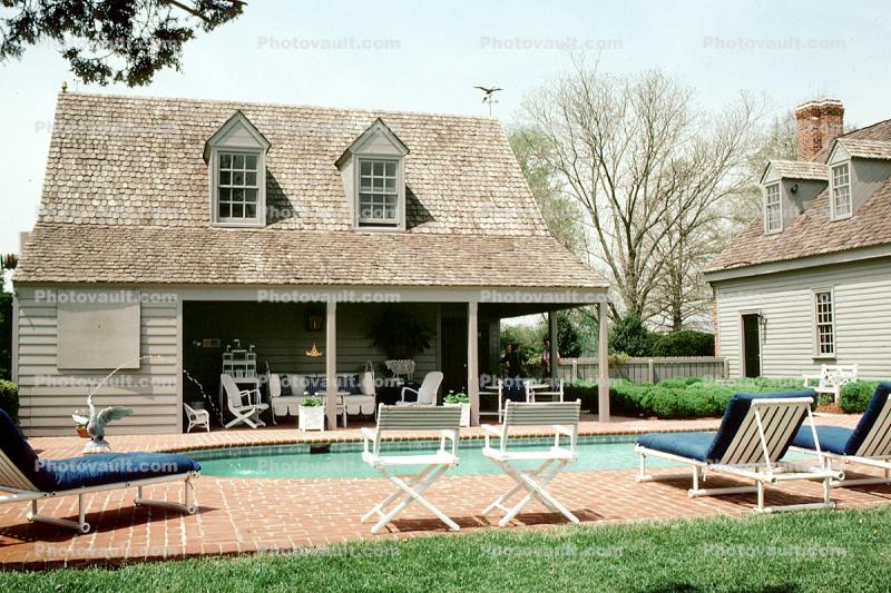 Hesse, Mansion, home, house, building, swimming pool, backyard, lounge chairs