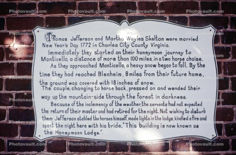Signage of Thomas Jefferson, Marha Wayles Skelton, marriage, Colonial