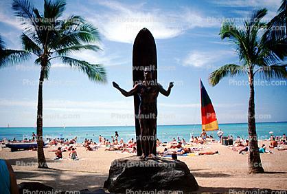 Duke Kahanamoku, Honolulu, Oahu, Waikiki, Surfer, Surfboard