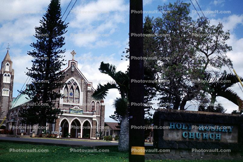 Holy Rosary Church building, Catholic Church, landmark, Paia, Maui