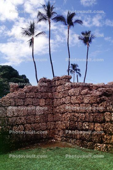 Ruins, The Old Fort, Coral Blocks, Lahaina, Maui