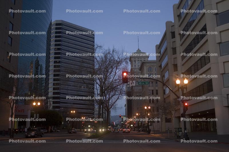 Downtown Oakland, Twilight, Dusk, Dawn