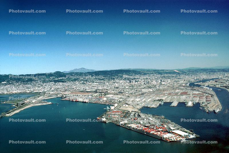 Docks, Port of Oakland, Harbor, piers, Mount Diablo