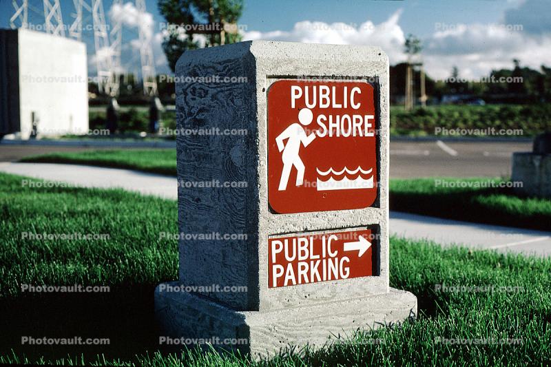San Mateo, Public Shore, Sign, Signage