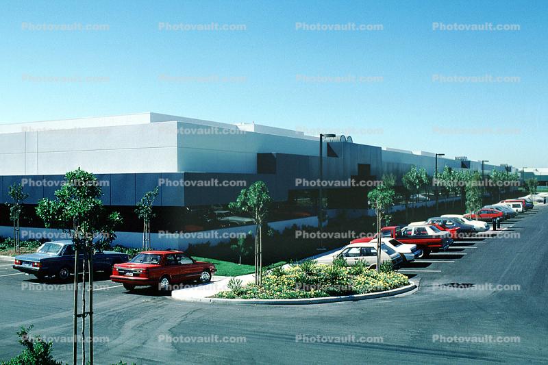 Cars, Parking Lot, buildings, company, business, Sunnyvale, Silicon Valley