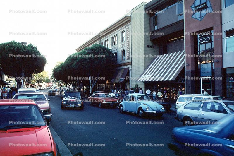 Moe's Book Store, awning, Cars, Volkswagen, building, Telegraph Avenue