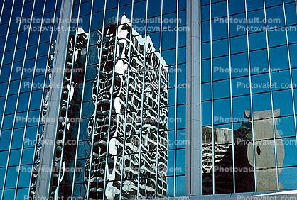 reflection, glass, abstract, highrise, building