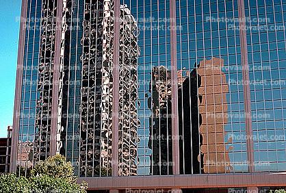reflection, glass, abstract, highrise, building
