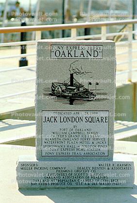 Pony Express Ferry marker, Jack London Square