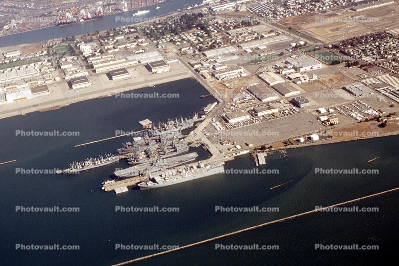 Alameda NAS, Docks, Pier, Aircraft Carrier Hornet