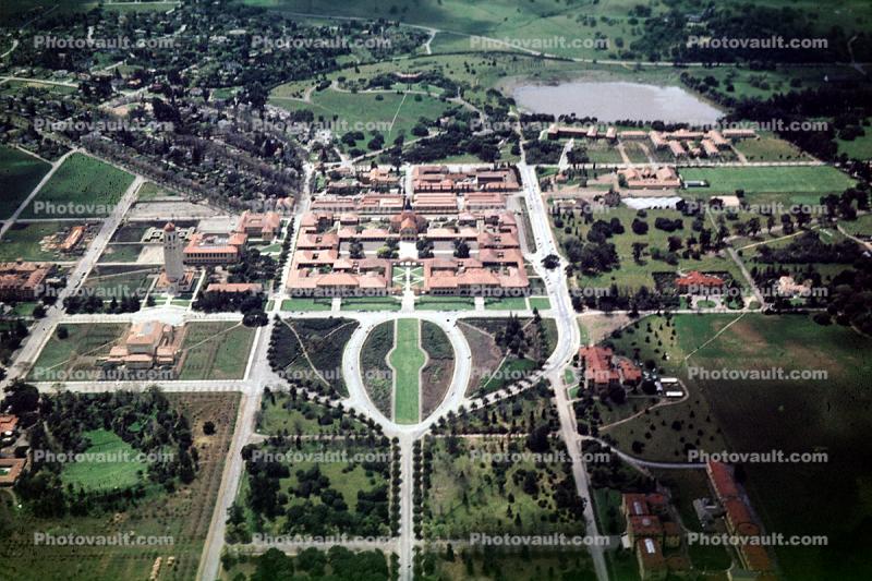 Stanford University, Pattern, Road, College, 1950s
