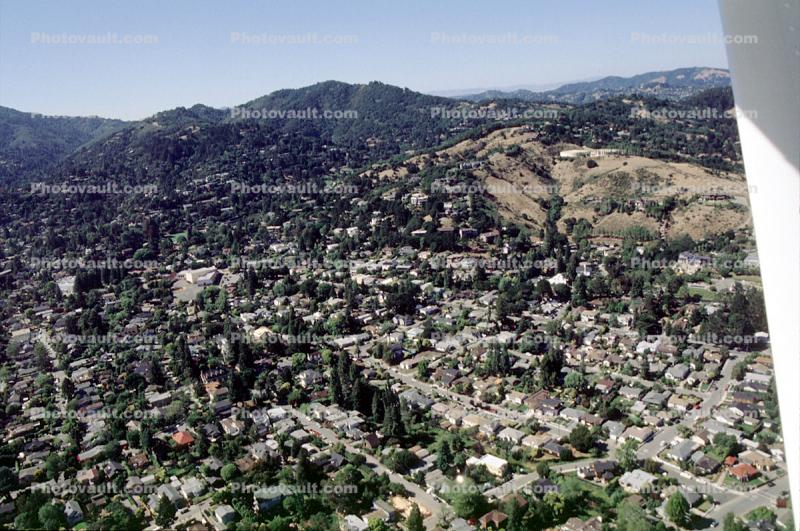 Hills, homes, buildings, Mill Valley