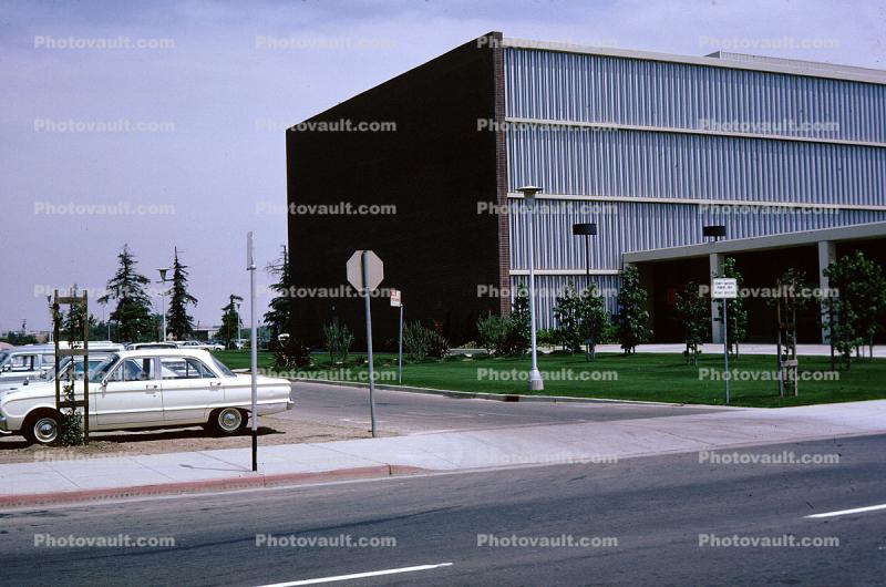 Building, cars, Downtown San Jose, June 1965, 1960s