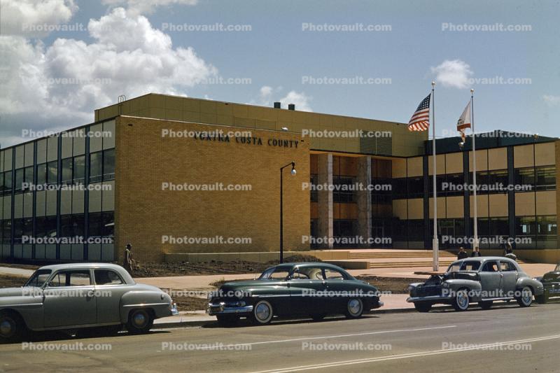 Contra Costa County Superior Court, Building, Cars, Richmond, 1950s