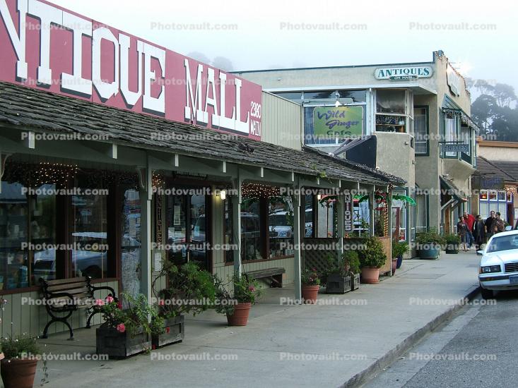 buildings, shops, stores, Antique Mall, Downtown Cambria