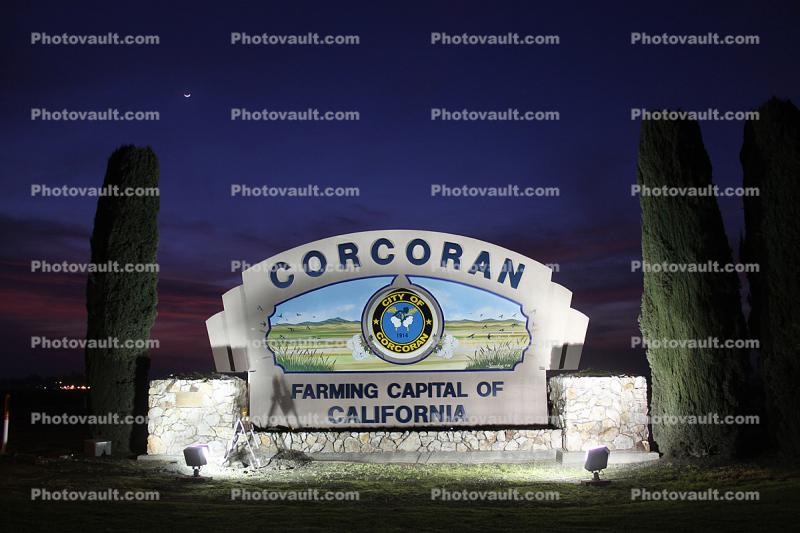 City of Corcoran, Kern County, signage