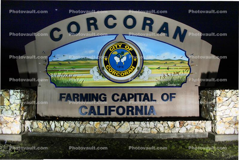 City of Corcoran, Kern County, signage