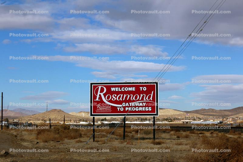 Welcome to Rosamond, Gateway to Progress, Mojave Desert, Antelope Valley, Kern County