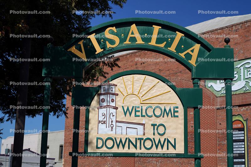 Welcome to Downtown Visalia Sign