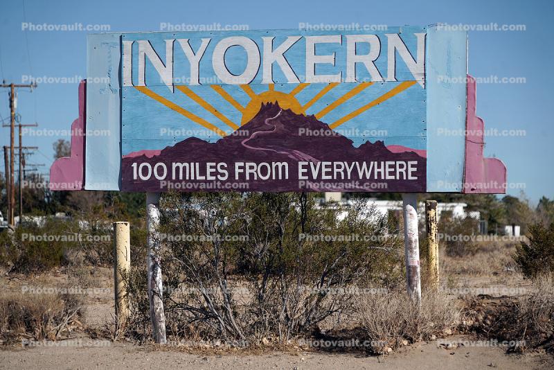 Inyokern Sign, Indian Wells Valley, Kern County